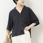 【ノーリーズソフィー/NOLLEY'S sophi】の《セットアップ対応》ウォッシャブルエアリージョーゼットショートシャツ ネイビー|ID: prp329100004964209 ipo3291000000037250073