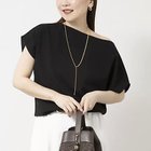 【ノーリーズソフィー/NOLLEY'S sophi】の《セットアップ対応》ウォッシャブルマルチファンクションボートネックプルオーバー ブラック|ID: prp329100004964215 ipo3291000000037250110