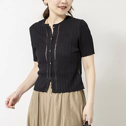 【ノーリーズソフィー/NOLLEY'S sophi】の【WALANCE/ワランス】paper rib knit 2way tops インテリア・キッズ・メンズ・レディースファッション・服の通販 founy(ファウニー) https://founy.com/ ファッション Fashion レディースファッション Fashion for Women トップス・カットソー Cut & Sew Tops ニット Knit Tops & Sweaters 2026年 2026 2026春夏・S/S Spring/Summer 2026 SS26 カーディガン Cardigan, Knitwear シンプル Simple, Minimal 夏 Summer 透かし Cut-Out, Lacework |ID: prp329100004964216 ipo3291000000037250113