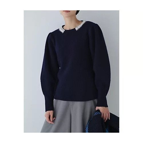 【ヒューマンウーマン/HUMAN WOMAN】のビジュー付きペプラムニット インテリア・キッズ・メンズ・レディースファッション・服の通販 founy(ファウニー) https://founy.com/ ファッション Fashion レディースファッション Fashion for Women トップス・カットソー Cut & Sew Tops ニット Knit Tops & Sweaters おすすめ Recommended / Our Picks シルバー Silver, Metallic Silver スタンダード Standard, Basic ダウン Down, Puffer デニム Denim, Jeans Material ビジュー Bijou, Jewel-like Accent ペプラム Peplum, Flared Hem ボトム Bottoms, Lower Wear 冬 Winter / This Winter |ID: prp329100004964226 ipo3291000000037250167