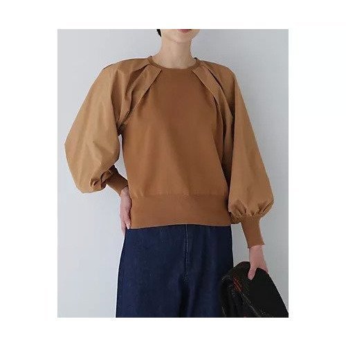 【ヒューマンウーマン/HUMAN WOMAN】の布帛コンビニットプルオーバー インテリア・キッズ・メンズ・レディースファッション・服の通販 founy(ファウニー) 　ファッション　Fashion　レディースファッション　Fashion for Women　トップス・カットソー　Cut & Sew Tops　ニット　Knit Tops & Sweaters　カジュアルプルオーバー・ニットトップス　Pullovers & Knit Tops / Casual Pullovers　おすすめ　Recommended / Our Picks　コンビ　Combo, Combination Style　スタンダード　Standard, Basic　スリーブ　Sleeve, Long Sleeve / Short Sleeve　タフタ　Taffeta, Structured Fabric　トレンド　Trend, Trending Now　ボトム　Bottoms, Lower Wear　ワイド　Wide, Wide Fit　テラコッタ|ID: prp329100004964228 ipo3291000000037250177