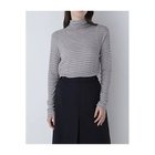 【ヒューマンウーマン/HUMAN WOMAN】のシアータートルカットソー Lグレー×ブラック|ID: prp329100004964231 ipo3291000000037250191