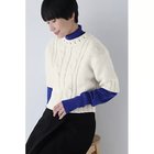 【ヒューマンウーマン/HUMAN WOMAN】のハーフスリーブ ブークレニットプルオーバー ホワイト|ID: prp329100004964239 ipo3291000000037250225