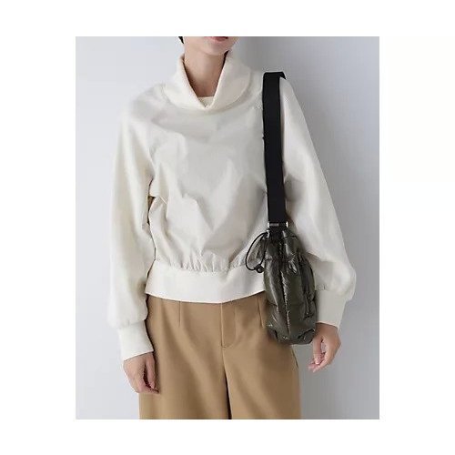 【ヒューマンウーマン/HUMAN WOMAN】の異素材プルオーバー インテリア・キッズ・メンズ・レディースファッション・服の通販 founy(ファウニー) 　ファッション　Fashion　レディースファッション　Fashion for Women　トップス・カットソー　Cut & Sew Tops　カジュアルプルオーバー・ニットトップス　Pullovers & Knit Tops / Casual Pullovers　おすすめ　Recommended / Our Picks　スタンダード　Standard, Basic　ダブル　Double, Double-Breasted　トレーナー　Sweatshirt, Trainer　ドッキング　Docking, Mixed Material　フェイス　Face, Facial Design　エクリュ|ID: prp329100004964242 ipo3291000000037250237