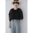 【ヒューマンウーマン/HUMAN WOMAN】のアシンメトリースリーブポンチョ ブラック|ID: prp329100004964261 ipo3291000000037250322