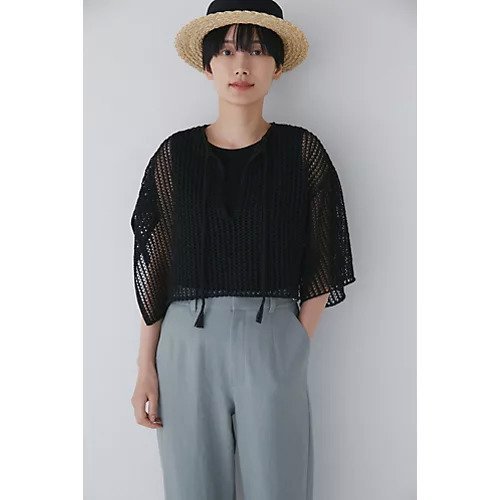 【ヒューマンウーマン/HUMAN WOMAN】のアシンメトリースリーブポンチョ インテリア・キッズ・メンズ・レディースファッション・服の通販 founy(ファウニー) 　ファッション　Fashion　レディースファッション　Fashion for Women　アウター　Coat / Outerwear Collection　ポンチョ・ケープコート　Ponchos & Capes　おすすめ　Recommended / Our Picks　アシンメトリー　Asymmetrical Style　シンプル　Simple, Minimal　スタンダード　Standard, Basic　タンク　Tank Top, Sleeveless Top　バランス　Balance, Style Balance　プリント　Print, Printed Pattern　ポンチョ　Poncho, Cape Style　メッシュ　Mesh, Net Fabric　リネン　Linen, Linen Fabric　夏　Summer　ブラック|ID: prp329100004964261 ipo3291000000037250322