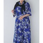【ヒューマンウーマン/HUMAN WOMAN】のリーフプリントワンピース ブルーPT|ID: prp329100004964268 ipo3291000000037250353