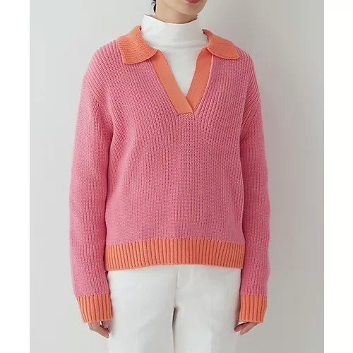 【ヒューマンウーマン/HUMAN WOMAN】のバイカラー衿付きニット インテリア・キッズ・メンズ・レディースファッション・服の通販 founy(ファウニー) https://founy.com/ ファッション Fashion レディースファッション Fashion for Women トップス・カットソー Cut & Sew Tops ニット Knit Tops & Sweaters おすすめ Recommended / Our Picks スタンダード Standard, Basic トレンド Trend, Trending Now バランス Balance, Style Balance |ID: prp329100004964288 ipo3291000000037250435