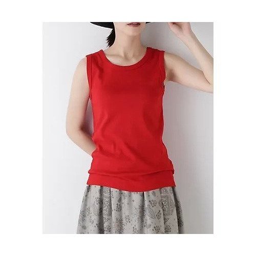 【ヒューマンウーマン/HUMAN WOMAN】のオーガニックコットンフライスタンクトップ インテリア・キッズ・メンズ・レディースファッション・服の通販 founy(ファウニー) 　ファッション　Fashion　レディースファッション　Fashion for Women　おすすめ　Recommended / Our Picks　インナー　Innerwear　カッティング　Cutting Detail　スタンダード　Standard, Basic　タンク　Tank Top, Sleeveless Top　ベーシック　Basic, Essential　レッド|ID: prp329100004964295 ipo3291000000037250509