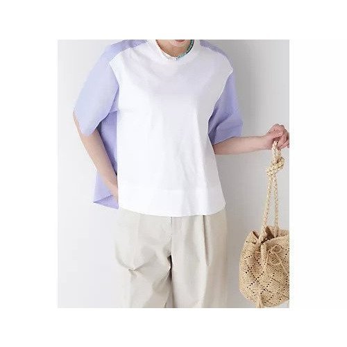 【ヒューマンウーマン/HUMAN WOMAN】のストライプ布帛コンビTシャツ インテリア・キッズ・メンズ・レディースファッション・服の通販 founy(ファウニー) https://founy.com/ ファッション Fashion レディースファッション Fashion for Women トップス・カットソー Cut & Sew Tops シャツ・ブラウス・オフィスカジュアル Elegant Blouses & Button-Ups ロングTシャツ・Tシャツ Longline T-Shirts & Tees おすすめ Recommended / Our Picks コンビ Combo, Combination Style スタンダード Standard, Basic ストライプ Stripe, Striped Pattern ストレッチ Stretch, Stretchy Fabric デニム Denim, Jeans Material ドッキング Docking, Mixed Material ヘムライン Hemline, Bottom Cut リラックス Relax, Relaxed Fit エレガント 上品 Elegant |ID: prp329100004964297 ipo3291000000037250517