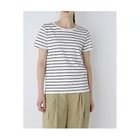 【ヒューマンウーマン/HUMAN WOMAN】のオーガニック綿天竺半袖ボーダーTシャツ ホワイト×ネイビーボーダー|ID: prp329100004964327 ipo3291000000037250662