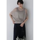 【ヒューマンウーマン/HUMAN WOMAN】のシアーパネルニットプルオーバー グレージュ|ID: prp329100004964356 ipo3291000000037250799