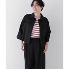 【ヒューマンウーマン/HUMAN WOMAN】のコットンナイロンポンチSTブラウス ブラック|ID: prp329100004964363 ipo3291000000037250829