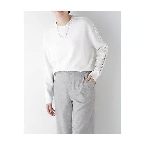 【ヒューマンウーマン/HUMAN WOMAN】のレースドッキングニットプルオーバー インテリア・キッズ・メンズ・レディースファッション・服の通販 founy(ファウニー) https://founy.com/ ファッション Fashion レディースファッション Fashion for Women トップス・カットソー Cut & Sew Tops ニット Knit Tops & Sweaters カジュアルプルオーバー・ニットトップス Pullovers & Knit Tops / Casual Pullovers おすすめ Recommended / Our Picks シンプル Simple, Minimal スタンダード Standard, Basic チュール Tulip, Tulip Motif デニム Denim, Jeans Material ボトム Bottoms, Lower Wear レース Lace, Lace Fabric 春 Spring |ID: prp329100004964375 ipo3291000000037250891
