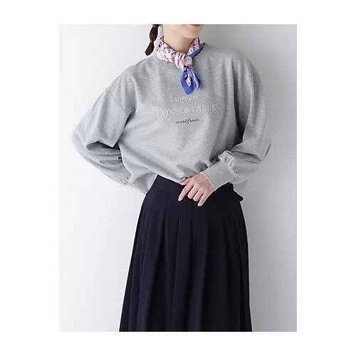 【ヒューマンウーマン/HUMAN WOMAN】のロゴトレーナー インテリア・キッズ・メンズ・レディースファッション・服の通販 founy(ファウニー) 　ファッション　Fashion　レディースファッション　Fashion for Women　おすすめ　Recommended / Our Picks　コンパクト　Compact, Small Size　スタンダード　Standard, Basic　トレーナー　Sweatshirt, Trainer　ボトム　Bottoms, Lower Wear　グレー|ID: prp329100004964387 ipo3291000000037250947