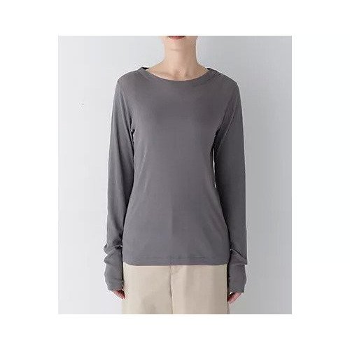 【ヒューマンウーマン/HUMAN WOMAN】のシアークループルオーバー インテリア・キッズ・メンズ・レディースファッション・服の通販 founy(ファウニー) 　ファッション　Fashion　レディースファッション　Fashion for Women　トップス・カットソー　Cut & Sew Tops　カジュアルプルオーバー・ニットトップス　Pullovers & Knit Tops / Casual Pullovers　おすすめ　Recommended / Our Picks　インナー　Innerwear　スウェット / スエット　Sweatshirt, Sweatwear　スタンダード　Standard, Basic　タートル　Turtleneck, Turtle Collar　人気　Popular, Best Seller　長袖　Long Sleeve, Full Sleeve　チャコール|ID: prp329100004964391 ipo3291000000037250965