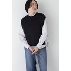 【ヒューマンウーマン/HUMAN WOMAN】の綿ポリリブ見えクルーベスト ネイビー|ID: prp329100004964397 ipo3291000000037250994
