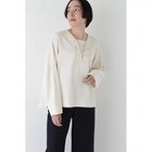 【ヒューマンウーマン/HUMAN WOMAN】のツイルワッシャーレースアップブラウス キナリ|ID: prp329100004964401 ipo3291000000037251015