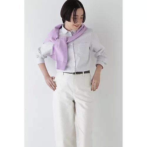 【ヒューマンウーマン/HUMAN WOMAN】のベーシックカラーストライプシャツ 大人の最旬トレンドファッション＆コーディネート founy(ファウニー) 　ファッション　Fashion　レディースファッション　Fashion for Women　トップス・カットソー　Cut & Sew Tops　シャツ・ブラウス・オフィスカジュアル　Elegant Blouses & Button-Ups　おすすめ　Recommended / Our Picks　スタンダード　Standard, Basic　ストライプ　Stripe, Striped Pattern　ベーシック　Basic, Essential　ロング　Long, Long-Length　エレガント 上品　Elegant　定番　Standard, Basic Item　other-3|ID: prp329100004964403 ipo3291000000037251026