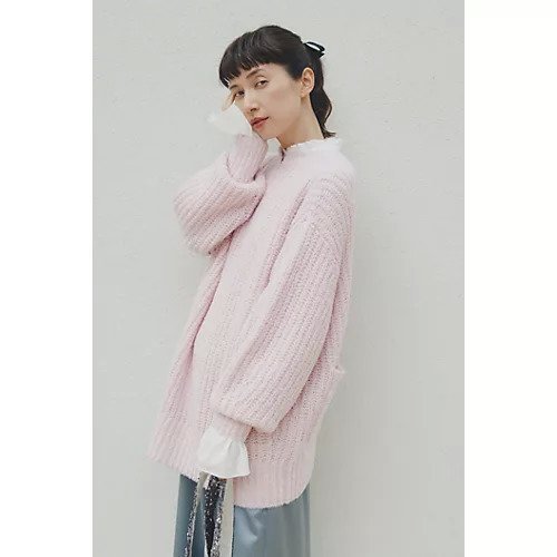 【ヒューマンウーマン/HUMAN WOMAN】のブークレ片畦2WAYはおり インテリア・キッズ・メンズ・レディースファッション・服の通販 founy(ファウニー) 　ファッション　Fashion　レディースファッション　Fashion for Women　おすすめ　Recommended / Our Picks　カーディガン　Cardigan, Knitwear　コラボ　Collaboration, Collab　サテン　Satin, Glossy Fabric　スタンダード　Standard, Basic　スニーカー　Sneakers, Trainers　スリット　Slit, Slit Detail　デニム　Denim, Jeans Material　ロング　Long, Long-Length　冬　Winter / This Winter　畦　Ribbed Knit　羽織　Haori, Light Jacket　ピンク|ID: prp329100004964406 ipo3291000000037251039