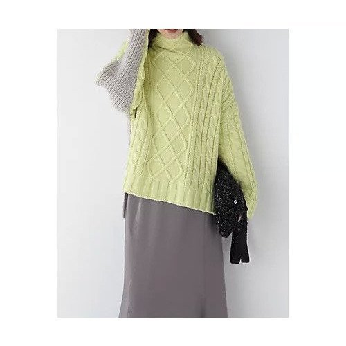 【ヒューマンウーマン/HUMAN WOMAN】のバイカラーケーブルニット インテリア・キッズ・メンズ・レディースファッション・服の通販 founy(ファウニー) https://founy.com/ ファッション Fashion レディースファッション Fashion for Women トップス・カットソー Cut & Sew Tops ニット Knit Tops & Sweaters おすすめ Recommended / Our Picks コンビ Combo, Combination Style シンプル Simple, Minimal スタンダード Standard, Basic ハイネック High Neck, Mock Neck ボトム Bottoms, Lower Wear ロング Long, Long-Length 畦 Ribbed Knit |ID: prp329100004964416 ipo3291000000037251080