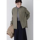【ヒューマンウーマン/HUMAN WOMAN】のノーカラーポケットディテールブラウス カーキ|ID: prp329100004964423 ipo3291000000037251111