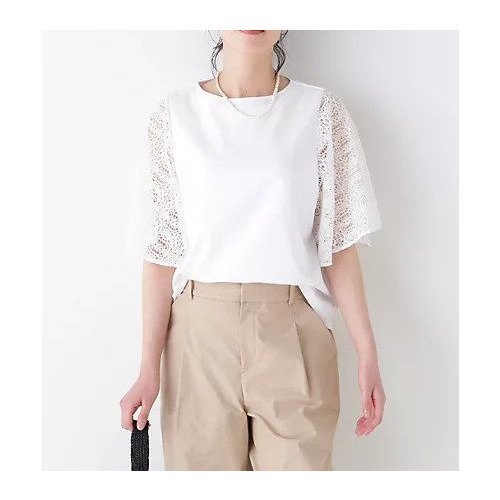 【ヒューマンウーマン/HUMAN WOMAN】のラッセルレースドッキングカットソープルオーバー インテリア・キッズ・メンズ・レディースファッション・服の通販 founy(ファウニー) https://founy.com/ ファッション Fashion レディースファッション Fashion for Women トップス・カットソー Cut & Sew Tops カジュアルプルオーバー・ニットトップス Pullovers & Knit Tops / Casual Pullovers カットソー・ベーシックTシャツ Cut-and-Sewn Tops / Stretch Tees & Basics おすすめ Recommended / Our Picks スタンダード Standard, Basic ドッキング Docking, Mixed Material ラッセル Raschel, Raschel Lace レース Lace, Lace Fabric |ID: prp329100004964434 ipo3291000000037251157