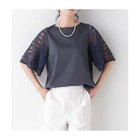 【ヒューマンウーマン/HUMAN WOMAN】のラッセルレースドッキングカットソープルオーバー チャコール|ID: prp329100004964434 ipo3291000000037251159