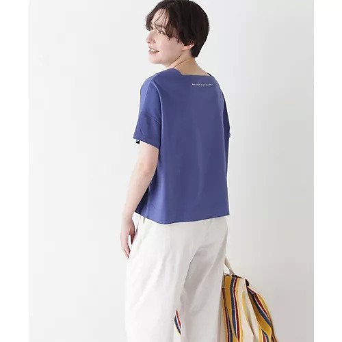 【ヒューマンウーマン/HUMAN WOMAN】の機能素材バック刺繍ロゴプルオーバー インテリア・キッズ・メンズ・レディースファッション・服の通販 founy(ファウニー) 　ファッション　Fashion　レディースファッション　Fashion for Women　トップス・カットソー　Cut & Sew Tops　カジュアルプルオーバー・ニットトップス　Pullovers & Knit Tops / Casual Pullovers　バッグ　Bags　おすすめ　Recommended / Our Picks　シンプル　Simple, Minimal　スタンダード　Standard, Basic　夏　Summer　無地　Plain, Solid Color　ブルーネイビー|ID: prp329100004964437 ipo3291000000037251181