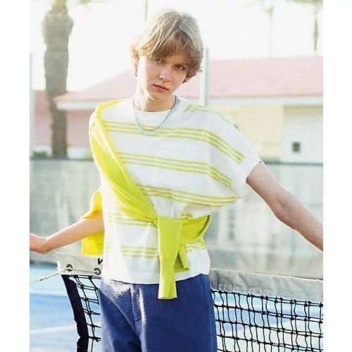 【ヒューマンウーマン/HUMAN WOMAN】のランダムボーダープルオーバー インテリア・キッズ・メンズ・レディースファッション・服の通販 founy(ファウニー) 　ファッション　Fashion　レディースファッション　Fashion for Women　トップス・カットソー　Cut & Sew Tops　カジュアルプルオーバー・ニットトップス　Pullovers & Knit Tops / Casual Pullovers　おすすめ　Recommended / Our Picks　イエロー　Yellow　シンプル　Simple, Minimal　スタンダード　Standard, Basic　バランス　Balance, Style Balance　ボトム　Bottoms, Lower Wear　ボーダー　Border, Stripe　ポケット　Pocket, Pocket Detail　台形　A-Line, Trapezoid Shape　ホワイト×イエロー|ID: prp329100004964445 ipo3291000000037251218