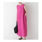 【ヒューマンウーマン/HUMAN WOMAN】のリネンボートネックロングワンピース ピンク|ID: prp329100004964449 ipo3291000000037251236