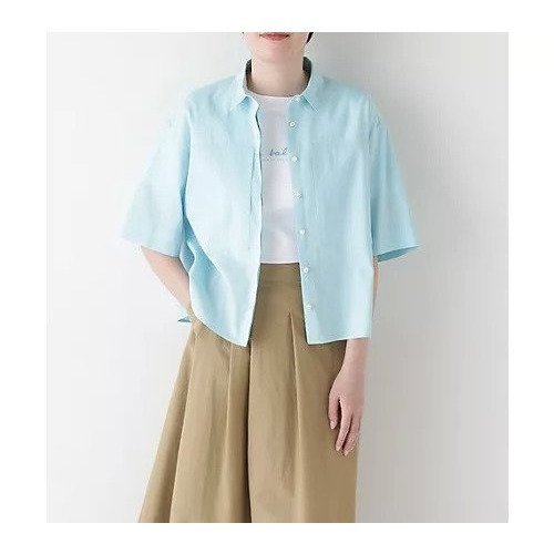 【ヒューマンウーマン/HUMAN WOMAN】のコットンリネンシャンブレーハーフスリーブボックスシャツ インテリア・キッズ・メンズ・レディースファッション・服の通販 founy(ファウニー) https://founy.com/ ファッション Fashion レディースファッション Fashion for Women トップス・カットソー Cut & Sew Tops シャツ・ブラウス・オフィスカジュアル Elegant Blouses & Button-Ups おすすめ Recommended / Our Picks スタンダード Standard, Basic スリーブ Sleeve, Long Sleeve / Short Sleeve ハーフ Half, Half-Length パッチ Patch, Appliqué フロント Front, Front Design ポケット Pocket, Pocket Detail マニッシュ Mannish, Boyish リネン Linen, Linen Fabric リラックス Relax, Relaxed Fit |ID: prp329100004964454 ipo3291000000037251259
