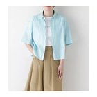 【ヒューマンウーマン/HUMAN WOMAN】のコットンリネンシャンブレーハーフスリーブボックスシャツ ブルー|ID: prp329100004964454 ipo3291000000037251260