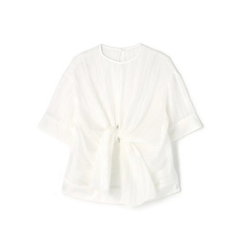 【アドーア/ADORE】のワッシャーシアーリボンブラウス インテリア・キッズ・メンズ・レディースファッション・服の通販 founy(ファウニー) https://founy.com/ ファッション Fashion レディースファッション Fashion for Women トップス・カットソー Cut & Sew Tops シャツ・ブラウス・オフィスカジュアル Elegant Blouses & Button-Ups おすすめ Recommended / Our Picks ジャカード／ジャガード Jacquard, Woven Pattern スタンダード Standard, Basic ストライプ Stripe, Striped Pattern フィット Fit, Slim Fit フロント Front, Front Design リボン Ribbon, Bow ワッシャー Washer, Crinkled Finish 夏 Summer 春 Spring S/S・春夏 SS, Spring/Summer, Warm Season |ID: prp329100004964461 ipo3291000000037251293