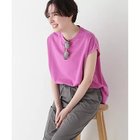 【ヒューマンウーマン/HUMAN WOMAN】のミニ裏毛刺繍ロゴプルオーバー ピンク|ID: prp329100004964464 ipo3291000000037251309