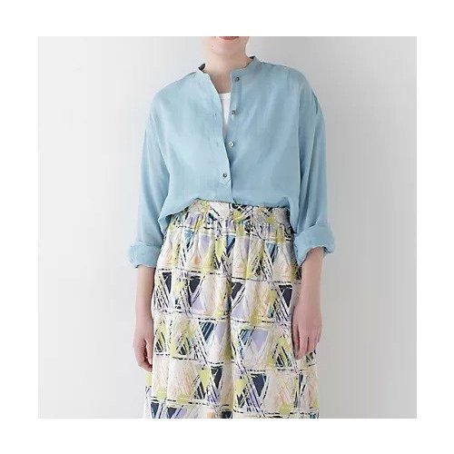 【ヒューマンウーマン/HUMAN WOMAN】のラミーバンドカラーシャツブラウス インテリア・キッズ・メンズ・レディースファッション・服の通販 founy(ファウニー) https://founy.com/ ファッション Fashion レディースファッション Fashion for Women トップス・カットソー Cut & Sew Tops シャツ・ブラウス・オフィスカジュアル Elegant Blouses & Button-Ups おすすめ Recommended / Our Picks ショート Short, Short Length スタンダード Standard, Basic フロント Front, Front Design ボックス Boxy, Box Shape 定番 Standard, Basic Item |ID: prp329100004964468 ipo3291000000037251327