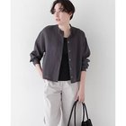 【ヒューマンウーマン/HUMAN WOMAN】のラミーバンドカラーシャツブラウス チャコール|ID: prp329100004964468 ipo3291000000037251330