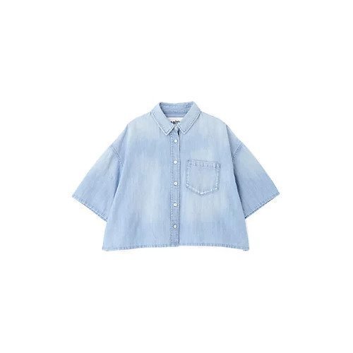 【ヒューマンウーマン/HUMAN WOMAN】のクロップド半袖デニムブラ 大人の最旬トレンドファッション＆コーディネート founy(ファウニー) 　ファッション　Fashion　レディースファッション　Fashion for Women　トップス・カットソー　Cut & Sew Tops　おすすめ　Recommended / Our Picks　クロップド　Cropped, Short Length　スタンダード　Standard, Basic　セットアップ　Set-Up, Coordinated Outfit　デニム　Denim, Jeans Material　バランス　Balance, Style Balance　プリント　Print, Printed Pattern　ポケット　Pocket, Pocket Detail　モダン　Modern, Contemporary　ロング　Long, Long-Length　ワイド　Wide, Wide Fit　別注　Limited Edition, Custom Order　半袖　Short Sleeve, Half Sleeve　夏　Summer　other-2|ID: prp329100004964476 ipo3291000000037251371