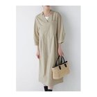 【ヒューマンウーマン/HUMAN WOMAN】の製品染め刻み衿ワンピース ベージュ|ID: prp329100004964494 ipo3291000000037251452