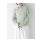 【ヒューマンウーマン/HUMAN WOMAN】のテープヤーンメッシュスキッパープルオーバー ライトグリーン|ID: prp329100004964498 ipo3291000000037251472