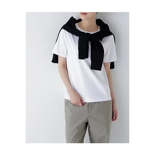 【ヒューマンウーマン/HUMAN WOMAN】の半袖Tシャツオーガニック綿天竺 大人の最旬トレンドファッション＆コーディネート founy(ファウニー) 　ファッション　Fashion　レディースファッション　Fashion for Women　トップス・カットソー　Cut & Sew Tops　シャツ・ブラウス・オフィスカジュアル　Elegant Blouses & Button-Ups　ロングTシャツ・Tシャツ　Longline T-Shirts & Tees　おすすめ　Recommended / Our Picks　インナー　Innerwear　オーガニック　Organic Cotton　スタンダード　Standard, Basic　人気　Popular, Best Seller　半袖　Short Sleeve, Half Sleeve　定番　Standard, Basic Item　 other-1|ID: prp329100004964501 ipo3291000000037251489