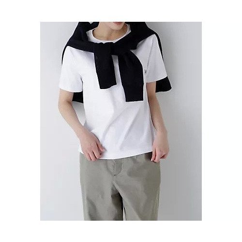 【ヒューマンウーマン/HUMAN WOMAN】の半袖Tシャツオーガニック綿天竺 大人の最旬トレンドファッション＆コーディネート founy(ファウニー) 　ファッション　Fashion　レディースファッション　Fashion for Women　トップス・カットソー　Cut & Sew Tops　シャツ・ブラウス・オフィスカジュアル　Elegant Blouses & Button-Ups　ロングTシャツ・Tシャツ　Longline T-Shirts & Tees　おすすめ　Recommended / Our Picks　インナー　Innerwear　オーガニック　Organic Cotton　スタンダード　Standard, Basic　人気　Popular, Best Seller　半袖　Short Sleeve, Half Sleeve　定番　Standard, Basic Item　other-3|ID: prp329100004964501 ipo3291000000037251492