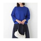 【ヒューマンウーマン/HUMAN WOMAN】のオーガニックコットン混プレーティングプルオーバー ブルー|ID: prp329100004964537 ipo3291000000037251654