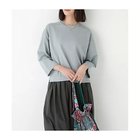 【ヒューマンウーマン/HUMAN WOMAN】のオーガニックコットン混プレーティングプルオーバー グレー|ID: prp329100004964537 ipo3291000000037251655
