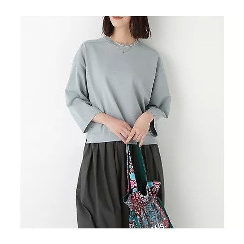 【ヒューマンウーマン/HUMAN WOMAN】のオーガニックコットン混プレーティングプルオーバー インテリア・キッズ・メンズ・レディースファッション・服の通販 founy(ファウニー) 　ファッション　Fashion　レディースファッション　Fashion for Women　トップス・カットソー　Cut & Sew Tops　カジュアルプルオーバー・ニットトップス　Pullovers & Knit Tops / Casual Pullovers　おすすめ　Recommended / Our Picks　スタンダード　Standard, Basic　トレーナー　Sweatshirt, Trainer　バランス　Balance, Style Balance　ボトム　Bottoms, Lower Wear　グレー|ID: prp329100004964537 ipo3291000000037251655