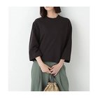 【ヒューマンウーマン/HUMAN WOMAN】のオーガニックコットン混プレーティングプルオーバー ダークブラウン|ID: prp329100004964537 ipo3291000000037251656
