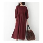 【ヒューマンウーマン/HUMAN WOMAN】のインドコットンボイルキルティングドッキングワンピース ボルドー|ID: prp329100004964542 ipo3291000000037251678