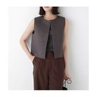 【ヒューマンウーマン/HUMAN WOMAN】のインドコットンボイルキルティングジレ チャコール|ID: prp329100004964543 ipo3291000000037251683