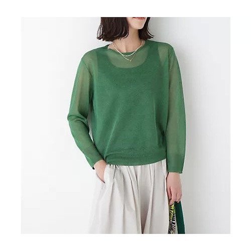 【ヒューマンウーマン/HUMAN WOMAN】のハイゲージラメクルーネックプルオーバー インテリア・キッズ・メンズ・レディースファッション・服の通販 founy(ファウニー) https://founy.com/ ファッション Fashion レディースファッション Fashion for Women トップス・カットソー Cut & Sew Tops カジュアルプルオーバー・ニットトップス Pullovers & Knit Tops / Casual Pullovers おすすめ Recommended / Our Picks シアー Sheer, See-Through スタンダード Standard, Basic デニム Denim, Jeans Material トレンド Trend, Trending Now ベーシック Basic, Essential ボトム Bottoms, Lower Wear エレガント 上品 Elegant |ID: prp329100004964546 ipo3291000000037251703