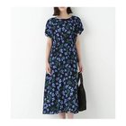 【ヒューマンウーマン/HUMAN WOMAN】のインドドビーリーフプリントフレンチドルマンスリーブワンピース ネイビー|ID: prp329100004964558 ipo3291000000037251767